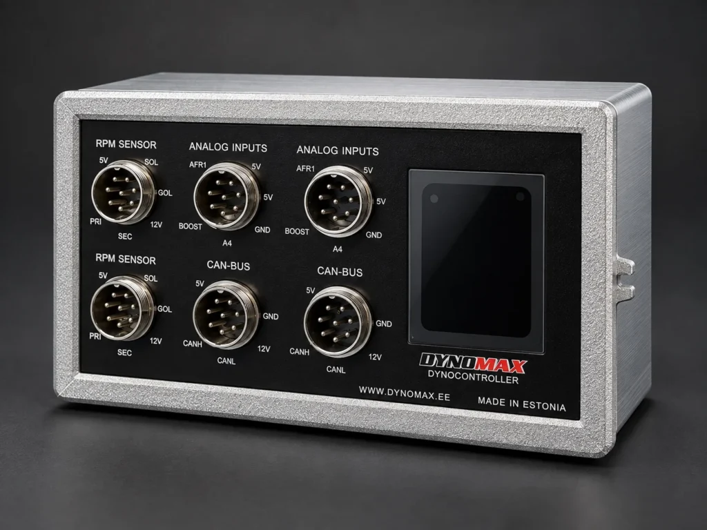 Dynomax main dynamometer controller with RPM, analog and CAN-bus connectors